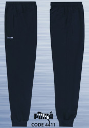 Спортивные штаны мужские БАТАЛ на флисе (темно синий) оптом 95438106 4411-26