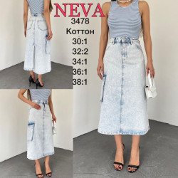 Юбки джинсовые женские NEVA оптом 38094265 3478-19