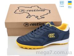 Футбольная обувь, Restime оптом DM024409-1 navy-yellow