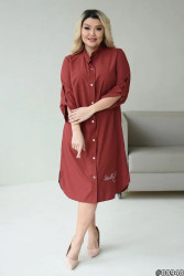 Платья-рубашки женские БАТАЛ оптом 71652093 870-16