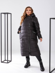 Куртки зимние женские БАТАЛ (черный) оптом 85912036 550-38