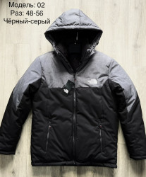 Куртки зимние мужские (черный-серый) оптом 15903267 К02-68