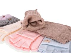 Варежки, RuBi оптом 7308 (хутро) mix