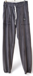 Спортивные штаны женские (серый) оптом 97564312 04-79