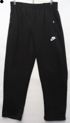 Спортивные штаны мужские БАТАЛ на флісі (black) оптом 95476231 03-20