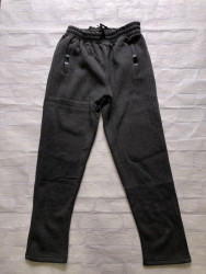 Спортивные штаны мужские БАТАЛ с начесом (серый) оптом 03874926 05-29