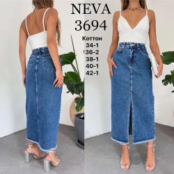 Юбки джинсовые женские NEVA оптом 94107523 3694-9