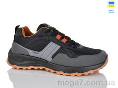 Кроссовки, Lot Shoes оптом 4104 графіт чорно-помаранч.