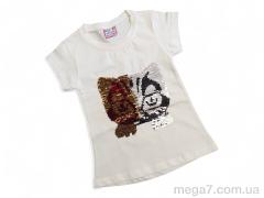 Футболка, Kids-modnik оптом 3202 молочний