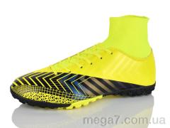 Футбольная обувь, Presto оптом 80831 жовтий чулок (40-44)