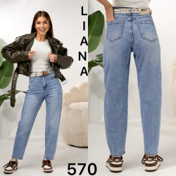 Джинсы БАГГИ женские оптом 02519674 570-12