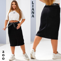 Юбки джинсовые женские БАТАЛ оптом Liana 96832054 200-31