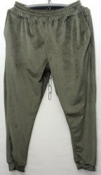 Спортивные штаны женские БАТАЛ на флисе оптом 80439625 01-6