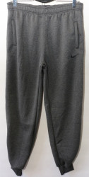 Спортивные штаны мужские БАТАЛ на флисе (серый) оптом 36145809 01-6