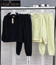 Спортивні костюми жіночі на флісі (лимон) оптом --