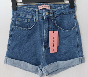 Шорти джинсові жіночі REAL FOCUS оптом 92543617 4044-1-95