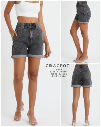 Шорты джинсовые женские CRACPOT оптом 38126974 4505-22