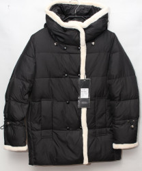 Куртки зимние женские KLEIN WILLE ПОЛУБАТАЛ (черный) оптом 45731280 KW6326-25