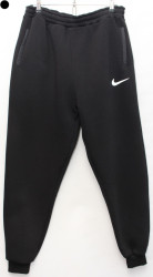 Спортивные штаны мужские БАТАЛ на флисе (black) оптом 95104286 7219-31