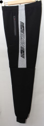 Спортивные штаны мужские на флисе (black) оптом 27569301 01-5
