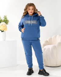 Спортивные костюмы женские на флисе ПОЛУБАТАЛ оптом 85491263 777-35