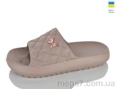 Шлепки, Lot Shoes оптом N125 св.коричневий бант