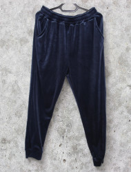Спортивные штаны женские БАТАЛ (темно-синий) оптом 72586013 10-43