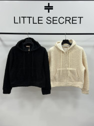 Кофти жіночі на велюрі (молочний) оптом Little Secret