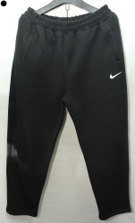 Спортивные штаны мужские БАТАЛ на флисе (черный) оптом 76295413 02-40