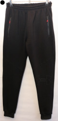 Спортивные штаны мужские на флисе (черный) оптом Турция 01983472 02-2
