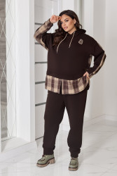 Спортивні костюми жіночі на флісі ПОЛУБАТАЛ оптом BELUZA