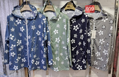 Ветровки женские ПОЛУБАТАЛ (голубой) оптом 82457096 919-273