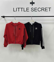 Спортивные кофты женские (красный) оптом 71346502 120-1-239