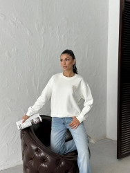 Свитшоты женские на флисе оптом 06782913 0002-88