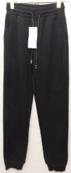 Спортивные штаны женские JJF на меху (черный) оптом 51360987 JW5030-41