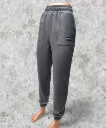 Спортивные штаны женские (серый) оптом 15048396 09-97