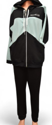 Спортивные костюмы женские БАТАЛ (черный) оптом 98247615 11-106
