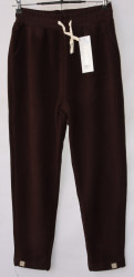 Спортивные штаны женские БАТАЛ на меху оптом 75319820 B635-2-31