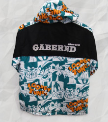 Ветровки подростковые (черный) оптом 74538296 14-90