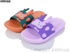 Шлепки, Super Gear оптом 02-758 orange-lilac mix