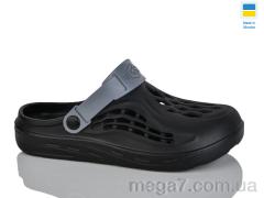 Кроксы, Lot Shoes оптом 129 чорно-сірий
