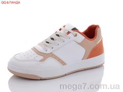 Кроссовки, QQ shoes оптом BK60 white-beige
