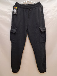 Спортивные штаны мужские БАТАЛ на флисе (gray) оптом 67428530 6083-45