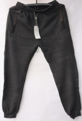 Спортивные штаны мужские БАТАЛ на флисе (gray) оптом 15628379 K2205-1