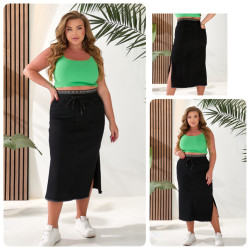 Юбки джинсовые ПОЛУБАТАЛ женские оптом 43190752 839