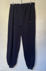 Спортивные штаны мужские БАТАЛ на флисе (темно-синий) оптом 98701652 01-6