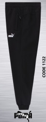 Спортивные штаны мужские БАТАЛ на флисе (черный) оптом 01765948 1122-43