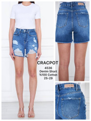 Шорты джинсовые женские CRACPOT оптом 39641875 4536-24
