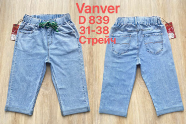 Бриджи джинсовые женские VANVER БАТАЛ оптом Vanver 07243596 839-3