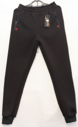 Спортивные штаны мужские на флисе (черный) оптом 30415762 0044-18